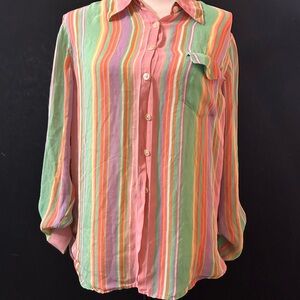 Lauren Ralph Lauren Silk Stripe Top 12